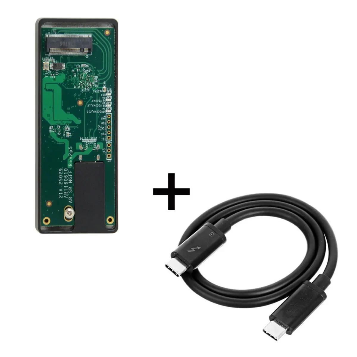 Thunderbolt 3 to PCI Express PCI-E to NVME NGFF M-key AHCI SSD Convert Case Cartridge Enclosure Thunderbolt Cable 50cm Black
Thunderbolt 3 to PCI Express PCI-E to NVME NGFF M-key AHCI SSD Convert Case Cartridge Enclosure Thunderbolt Cable 50cm Black