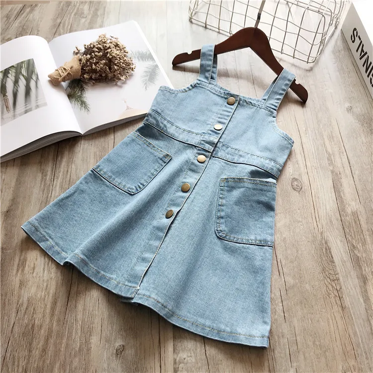 Fashion New Children Girls Jeans Sleeveless Dress Cotton 2018 Cute Kids Denim Dress Overall Summer Spring Clothing with Botton
Fashion New Children Girls Jeans Sleeveless Dress Cotton 2018 Cute Kids Denim Dress Overall Summer Spring Clothing with Botton
