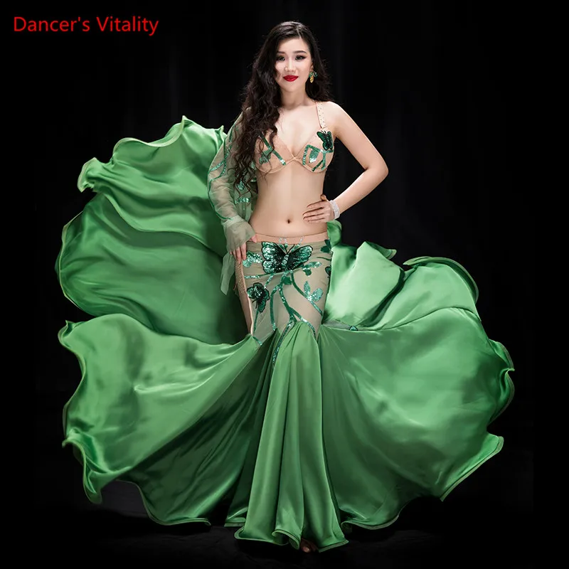 Luxury Professional Belly Dancing Costumes Set Performance 2pcs Bra+ Wrapped fishtail skirt Belly Dance Oriental Costume
Luxury Professional Belly Dancing Costumes Set Performance 2pcs Bra+ Wrapped fishtail skirt Belly Dance Oriental Costume