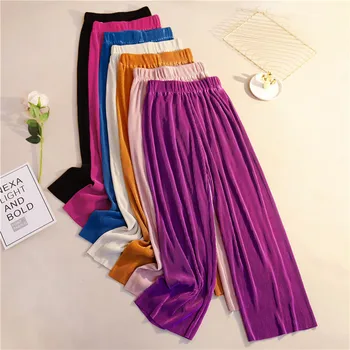 Pants Women Top Cotton Solid High 2019 The New Beach Pants Dress Tall Waist Elastic Undertakes To Loose Wide-legged Casual Long
Pants Women Top Cotton Solid High 2019 The New Beach Pants Dress Tall Waist Elastic Undertakes To Loose Wide-legged Casual Long