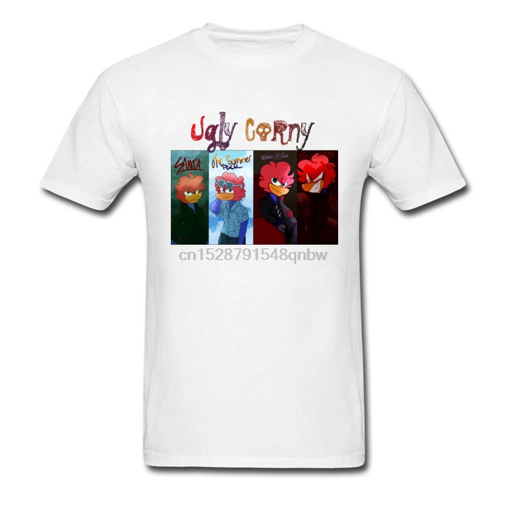 Ugly Corny Anime Birthday Tops T Shirt Round Neck 90 Style Pure Cotton Short Sleeve T-Shirt For Men Custom Tshirts Cartoon | Мужская
