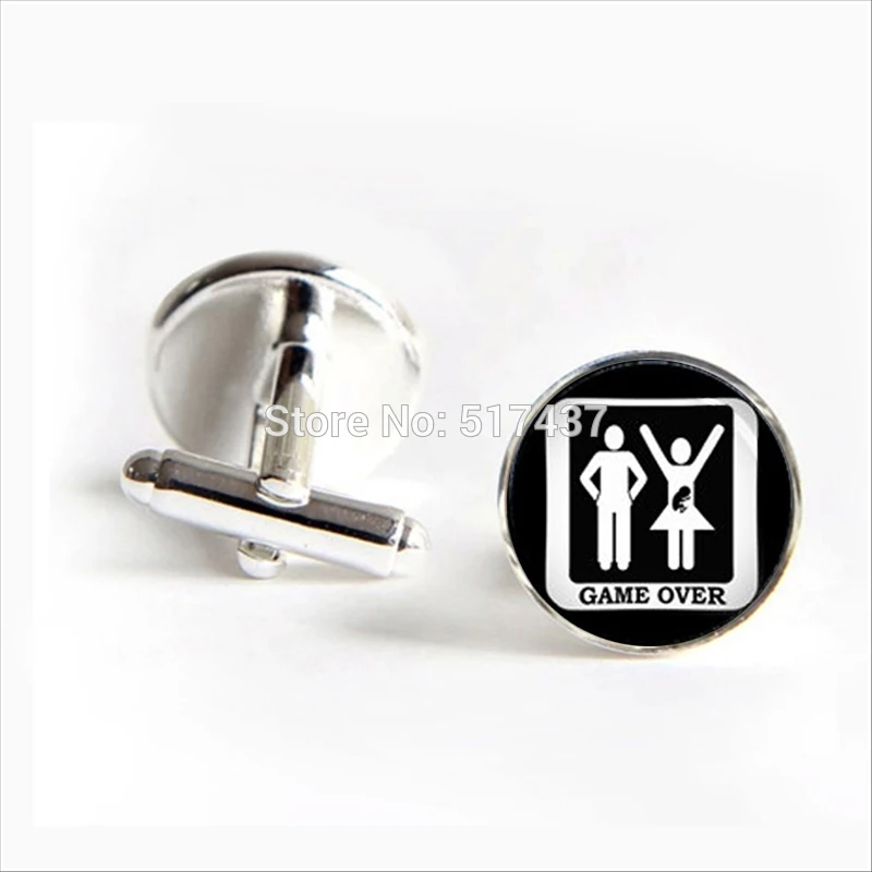 2017 wholesale Pregnant Wife Cufflinks Game Over Cuff link Glass Jewelry Men Cufflinks High Quality
2017 wholesale Pregnant Wife Cufflinks Game Over Cuff link Glass Jewelry Men Cufflinks High Quality