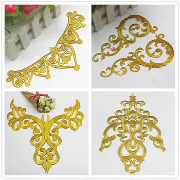 Iron On Appliques Gold Embroidered Patches Party Decoration Vintage Metallic Cosplay Costumes Flower Diy Trims
Iron On Appliques Gold Embroidered Patches Party Decoration Vintage Metallic Cosplay Costumes Flower Diy Trims