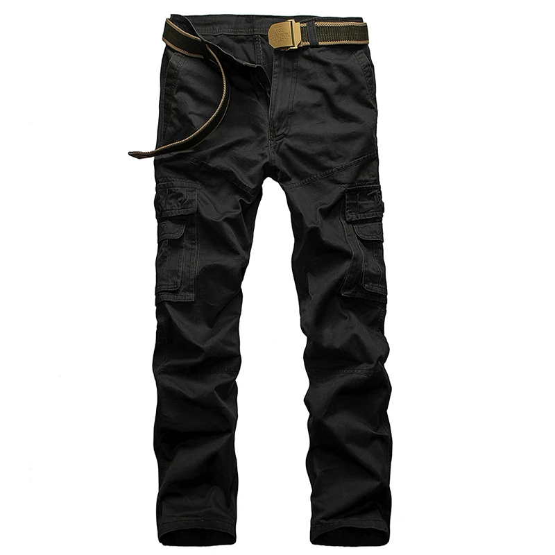 2018 Mens Military Tactical Loose Multi Pocket Militar Cargo Pants Camouflage Combat Army Trousers With Pockets | Мужская одежда
