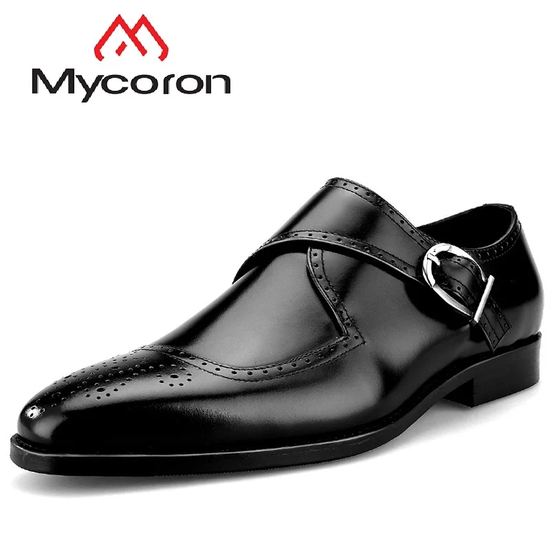 Mycoron Summer Breathable Handmade Bullock Carving Genuine Leather Shoes With Buckle Strap Men'S Pointed Toe Business Suit Shoes
Mycoron Summer Breathable Handmade Bullock Carving Genuine Leather Shoes With Buckle Strap Men'S Pointed Toe Business Suit Shoes