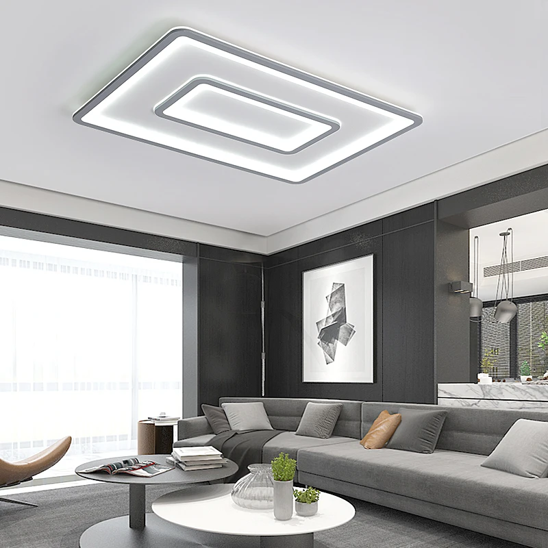 Rectangular Acrylic Grey Finish Modern LED Ceiling Chandelier for Living Room Bedroom Study Balcony 110 220V Chandelier Fixtures
Rectangular Acrylic Grey Finish Modern LED Ceiling Chandelier for Living Room Bedroom Study Balcony 110 220V Chandelier Fixtures