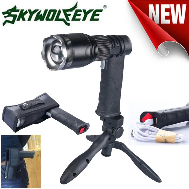 2017 Super Bright New Zoomable XM-L T6 LED Flashlight Torch Light Power Bank + USB Charger+ holder+cloth cover NOM29
2017 Super Bright New Zoomable XM-L T6 LED Flashlight Torch Light Power Bank + USB Charger+ holder+cloth cover NOM29