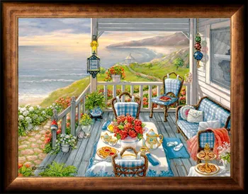 Embroidery Seaside House Leisurely Balcony Scenery Needlework 14CT Unprinted DIY Cross Stitch Kits Handmade Art Wall Decor 
Embroidery Seaside House Leisurely Balcony Scenery Needlework 14CT Unprinted DIY Cross Stitch Kits Handmade Art Wall Decor