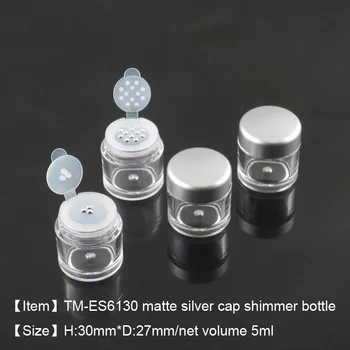 Matte silver lid 5ml cosmtic powder jar with different sieves nail art glitter powder bottles velvet powder jar
Matte silver lid 5ml cosmtic powder jar with different sieves nail art glitter powder bottles velvet powder jar