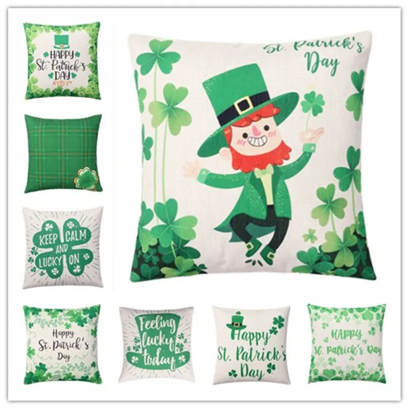 Cushion Cover Gifts Cotton Linen Green Throw Pillow Cover Letter Decorative Pillows Plaid Clover Plant Cojines
Cushion Cover Gifts Cotton Linen Green Throw Pillow Cover Letter Decorative Pillows Plaid Clover Plant Cojines