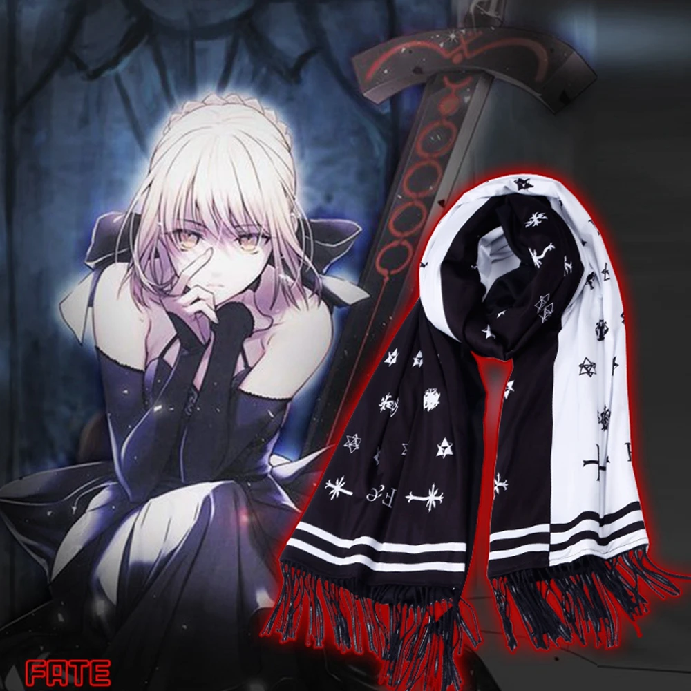 Anime Fate Grand Order FGO Saber Alter Jeanne d'Arc LOGO Cosplay Scarf Tassel Double Side Large Long Cashmere Modal Wrap Shawl
Anime Fate Grand Order FGO Saber Alter Jeanne d'Arc LOGO Cosplay Scarf Tassel Double Side Large Long Cashmere Modal Wrap Shawl