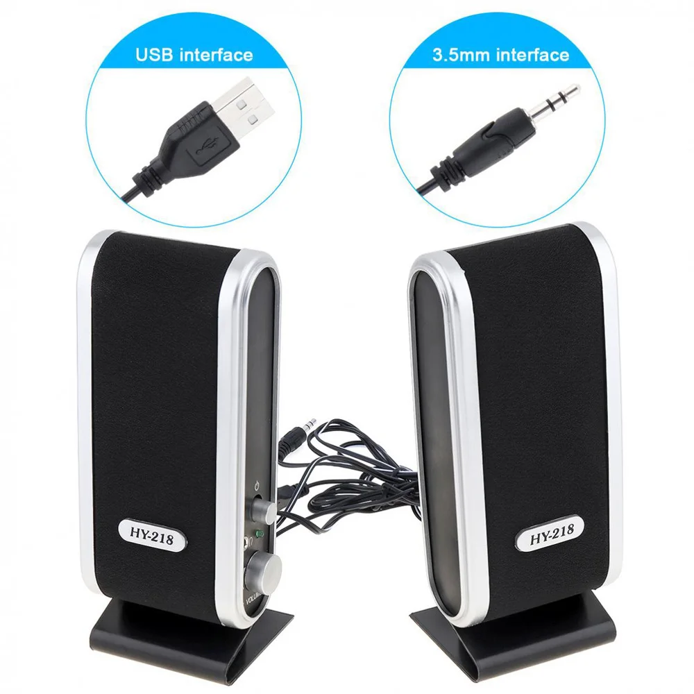 HY-218 Wired Computer PC Speakers 6W Subwoofer Sound Box 3.5mm USB 2.0 Speaker for Desktop Laptop Notebook Tablet PC Smart Phone
HY-218 Wired Computer PC Speakers 6W Subwoofer Sound Box 3.5mm USB 2.0 Speaker for Desktop Laptop Notebook Tablet PC Smart Phone