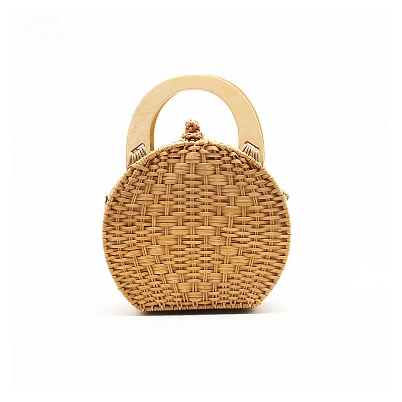 Straw Handbag Women Wooden Hand-Woven Top-Handle Beach Bag Circular Knitting Bags Travel Tote Straw Bags For Women Crossbody Bag
Straw Handbag Women Wooden Hand-Woven Top-Handle Beach Bag Circular Knitting Bags Travel Tote Straw Bags For Women Crossbody Bag