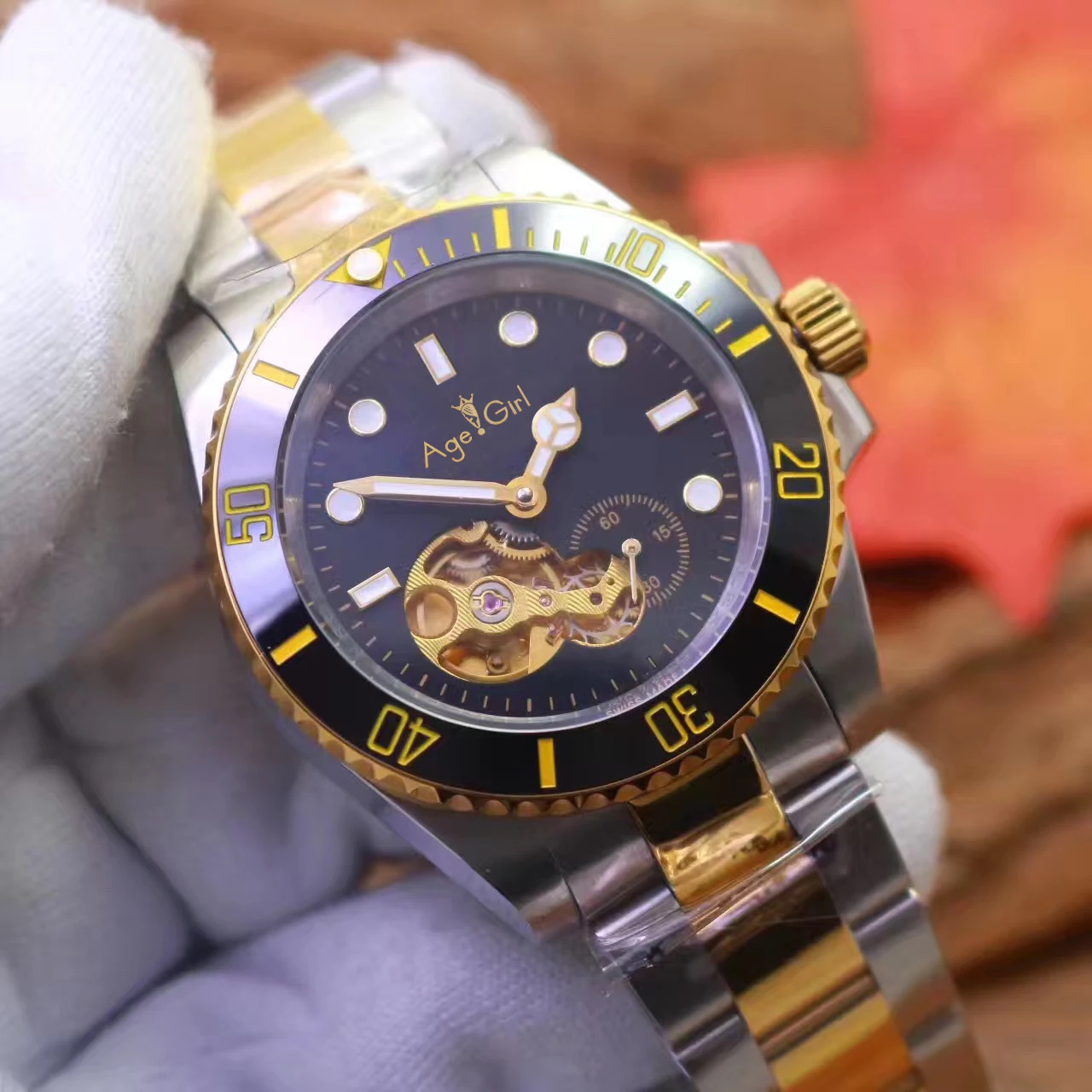 Luxury Brand New Men Automatic Mechanical Gold Black Blue Stainless Steel Ceramic Sapphire Watch Waterproof Tourbillion Skeleton
Luxury Brand New Men Automatic Mechanical Gold Black Blue Stainless Steel Ceramic Sapphire Watch Waterproof Tourbillion Skeleton