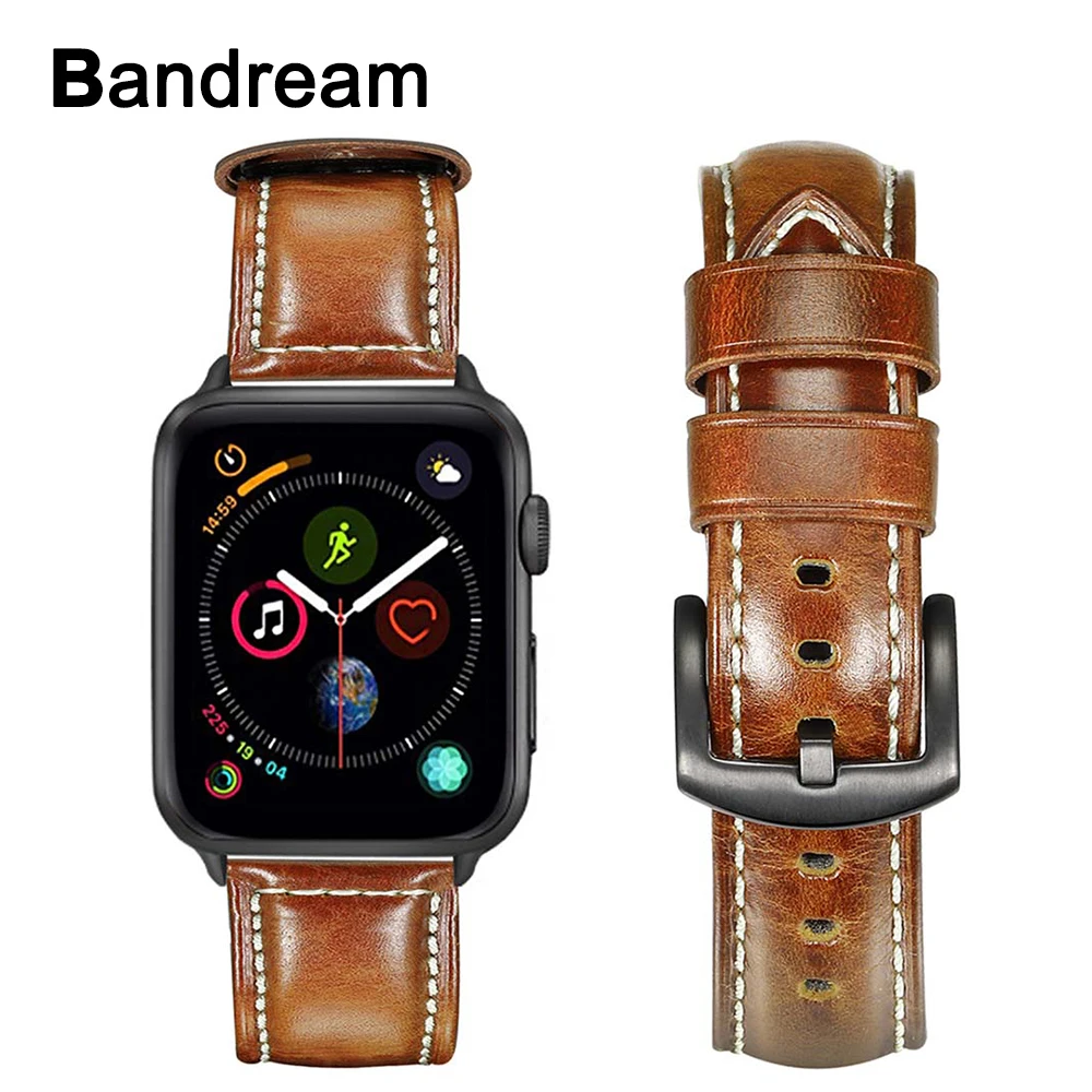 Genuine Oil Wax Leather Bracelet for iWatch Apple Watch Series 5 4 3 2 1 44mm 40mm 42mm 38mm Watchband Steel Clasp Band Strap
Genuine Oil Wax Leather Bracelet for iWatch Apple Watch Series 5 4 3 2 1 44mm 40mm 42mm 38mm Watchband Steel Clasp Band Strap