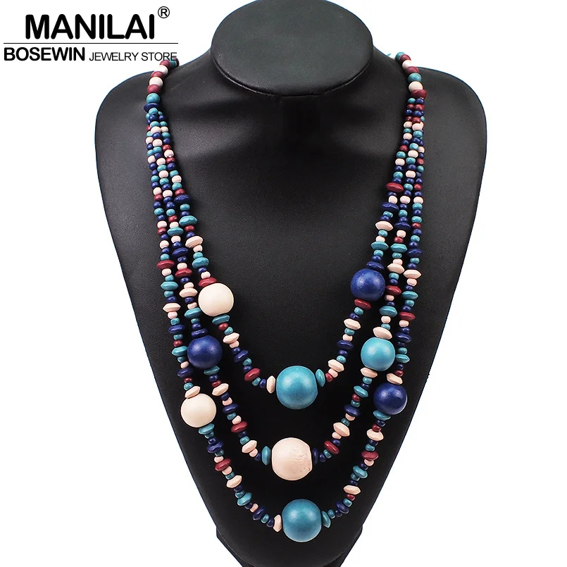 MANILAI Multilayer Wood Bead Choker Necklaces For Women Boho Handmade Beaded Statement Necklace Ethnic Jewelry
MANILAI Multilayer Wood Bead Choker Necklaces For Women Boho Handmade Beaded Statement Necklace Ethnic Jewelry