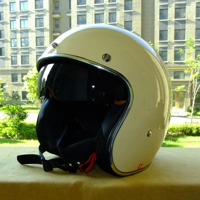 Image Vcoros 2016 new casco capacetes motorcycle helmet vintage helmet high quality M L XL size 3 4 open face scooter helmets