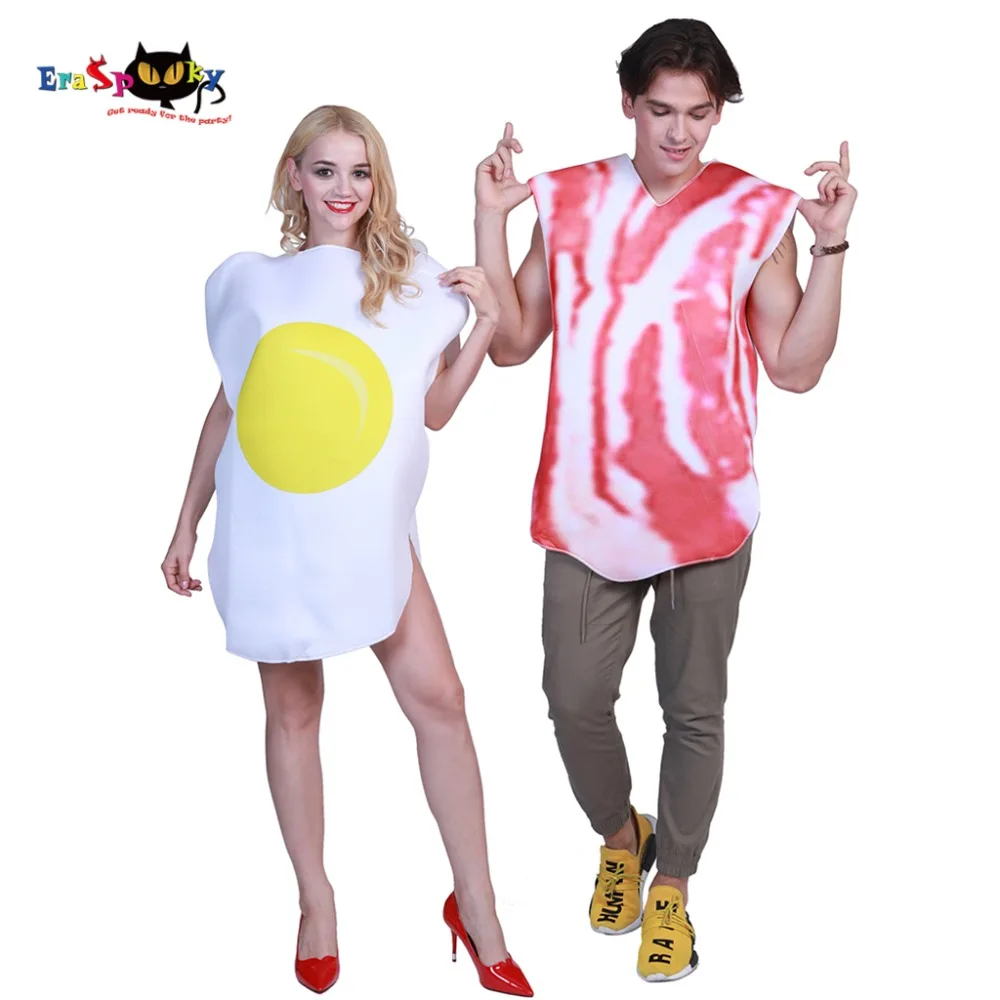 2 Piece/Set Couple Dress Funny Couples Adult Costume Food Jumpsuit Eggs and Bacon Set Halloween Party Fancy Derss Carnival 2018
2 Piece/Set Couple Dress Funny Couples Adult Costume Food Jumpsuit Eggs and Bacon Set Halloween Party Fancy Derss Carnival 2018