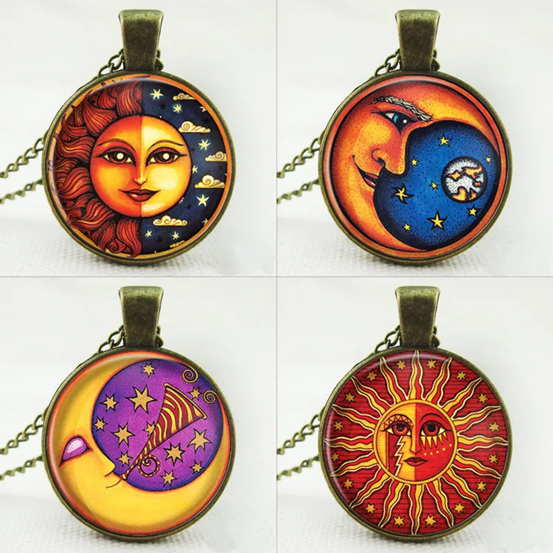New Cartoon Sun Moon Pendant Necklaces For Women Men Antique Bronze Color Alloy Long Chain Cosmic Space Necklaces & Pendants
New Cartoon Sun Moon Pendant Necklaces For Women Men Antique Bronze Color Alloy Long Chain Cosmic Space Necklaces & Pendants