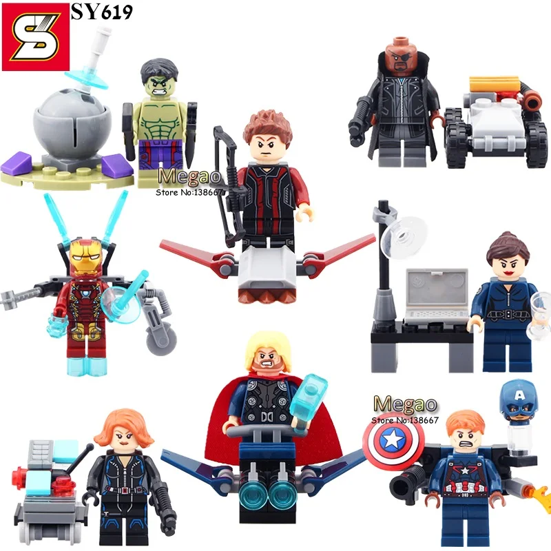 SY619 New Comics DC Super Heroes Avengers Iron Man Thor Ragnarok Black Widow Hulk gifts Building Blocks Toys
SY619 New Comics DC Super Heroes Avengers Iron Man Thor Ragnarok Black Widow Hulk gifts Building Blocks Toys