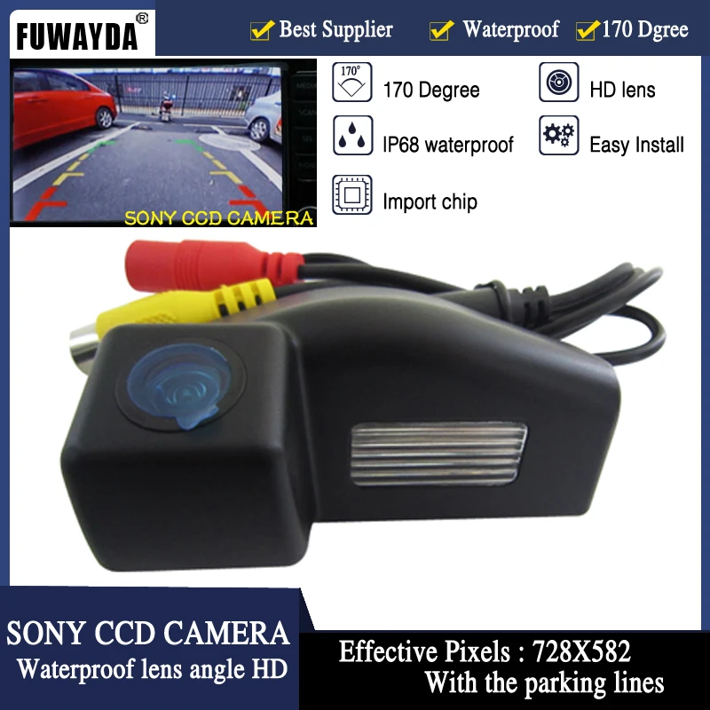 FUWAYDA SONY CCD Chip Car Rear View Reverse Parking Safety Mirror Image CAMERA for Mazda 2 / Mazda 3 with Guide Line HD
FUWAYDA SONY CCD Chip Car Rear View Reverse Parking Safety Mirror Image CAMERA for Mazda 2 / Mazda 3 with Guide Line HD