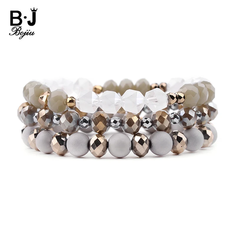 BOJIU 3 Pcs/Set Handmade Elastic Crystal Plastic Ball Bracelets For Women Trendy DIY Faceted Beads Bracelet Party Gifts BCSET232
BOJIU 3 Pcs/Set Handmade Elastic Crystal Plastic Ball Bracelets For Women Trendy DIY Faceted Beads Bracelet Party Gifts BCSET232