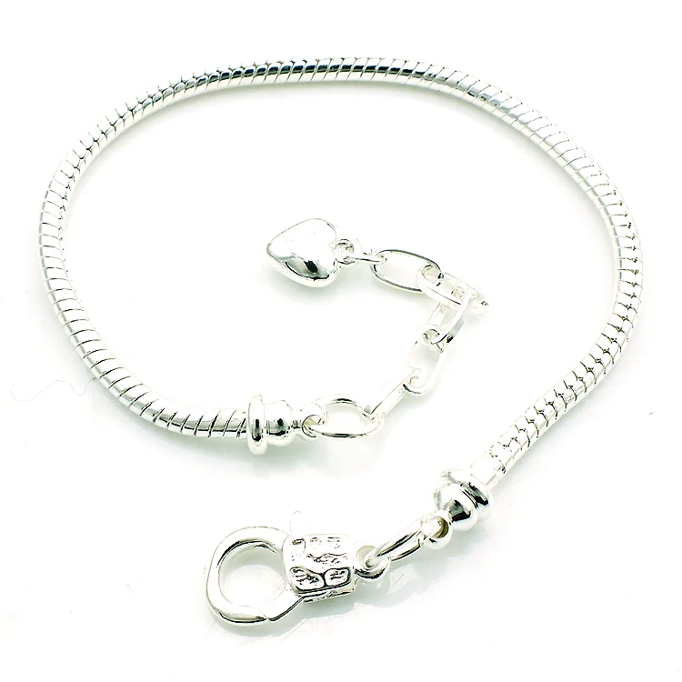 JINGLANG New Link Bracelets Silver Color Snake Chain With Extended Heart Chain DIY Europe Beaded Bracelets Jewelry Accessories
JINGLANG New Link Bracelets Silver Color Snake Chain With Extended Heart Chain DIY Europe Beaded Bracelets Jewelry Accessories