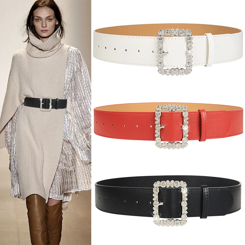 New Design belt Fashion Women's Belts black PU Leather Straps Female Waistband rhinstone silver Pin Buckle women belts for Jeans
New Design belt Fashion Women's Belts black PU Leather Straps Female Waistband rhinstone silver Pin Buckle women belts for Jeans