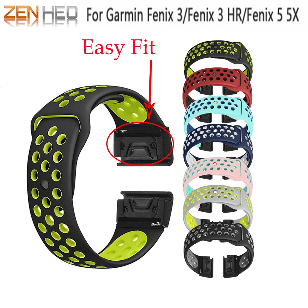 22 26mm Silicone Watch Band Easy Quick Fit Strap for Garmin Fenix 3 3HR/Fenix 5X/5X Plus/Fenix 5/Fenix 5 Plus /Forerunner 935
22 26mm Silicone Watch Band Easy Quick Fit Strap for Garmin Fenix 3 3HR/Fenix 5X/5X Plus/Fenix 5/Fenix 5 Plus /Forerunner 935