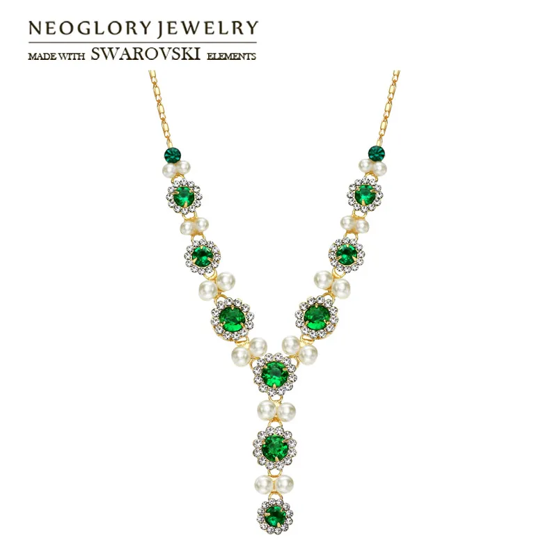 Neoglory Austria Rhinestone & Zircon & Simulated Pearl Long Necklace Light Yellow Gold Color Elegant Flower Design For Trendy
Neoglory Austria Rhinestone & Zircon & Simulated Pearl Long Necklace Light Yellow Gold Color Elegant Flower Design For Trendy