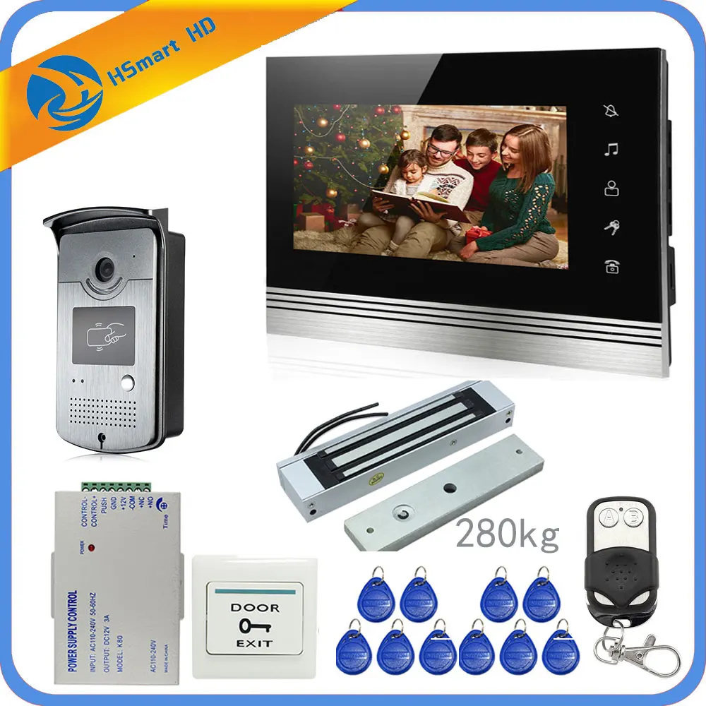 7inch Touch Screen Video door phone 700TVL color video intercom door phone system + Electric Magnetic Lock
7inch Touch Screen Video door phone 700TVL color video intercom door phone system + Electric Magnetic Lock