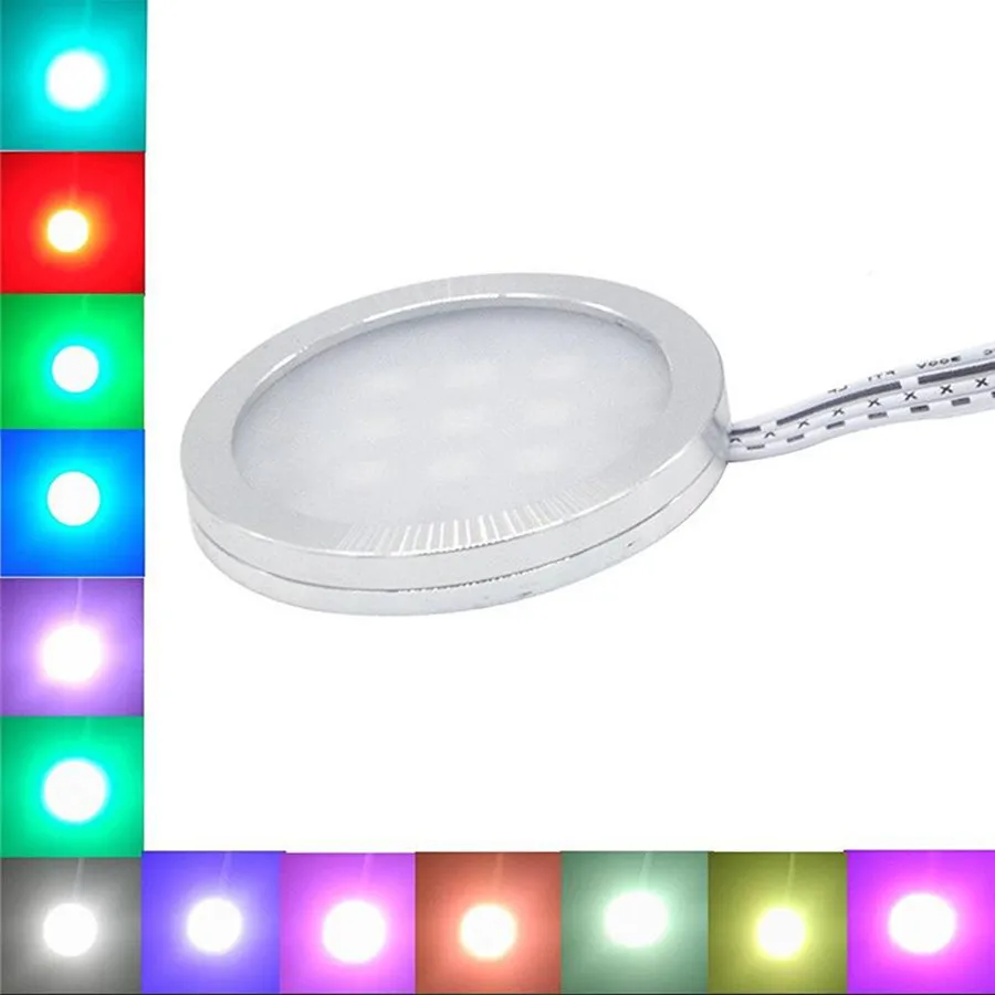 RGB светодиодные лампы для шкафа 4 с беспроводным радиочастотным пультом