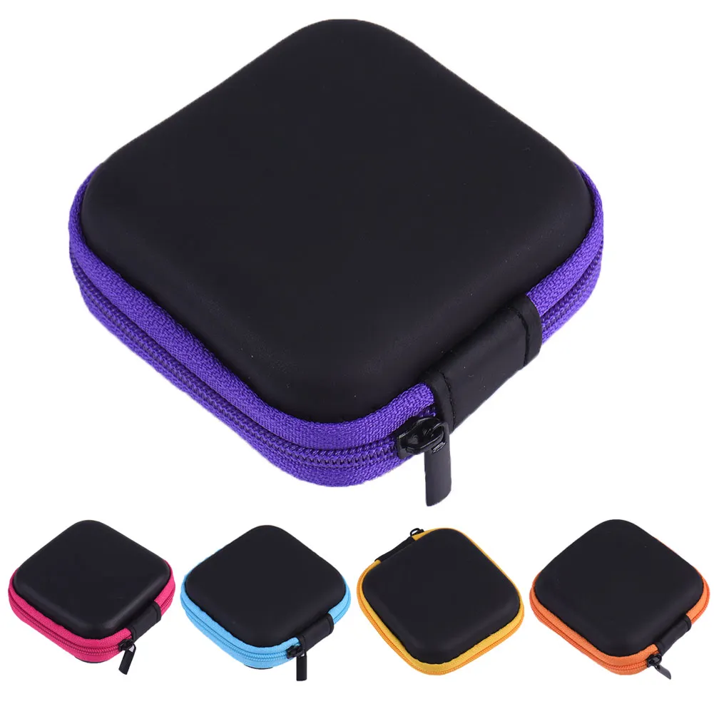 

Mini Square Headsets Packages Box Headset Bluetooth Data Line USB SD Card Cable Storage Bag Headphone Protective Storage Box