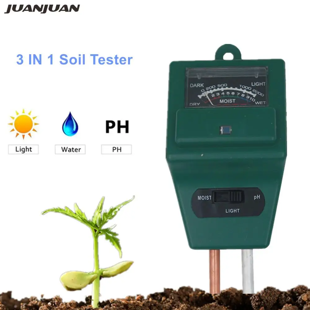 10pcs/lot 3 in 1 Flowers Soil PH Tester Illuminance humidity Analyzer Moisture Light Meter Plant Tool with 2 Probes 20% off
10pcs/lot 3 in 1 Flowers Soil PH Tester Illuminance humidity Analyzer Moisture Light Meter Plant Tool with 2 Probes 20% off