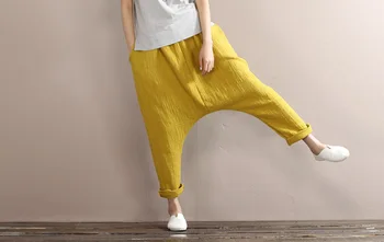 2019 Summer Women Vintage Cotton Linen Haren Pants Casual Elastic Waist Solid Loose Trouser
2019 Summer Women Vintage Cotton Linen Haren Pants Casual Elastic Waist Solid Loose Trouser