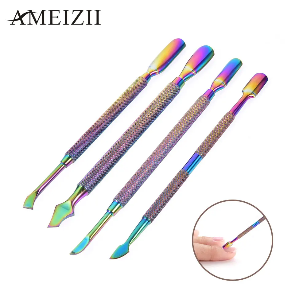 AMEIZII Dual-ended Nail Cuticle Pusher Stainless Steel Chameleon Cuticle Dead Skin Remover Rainbow Finger Push Manicure Tools
AMEIZII Dual-ended Nail Cuticle Pusher Stainless Steel Chameleon Cuticle Dead Skin Remover Rainbow Finger Push Manicure Tools