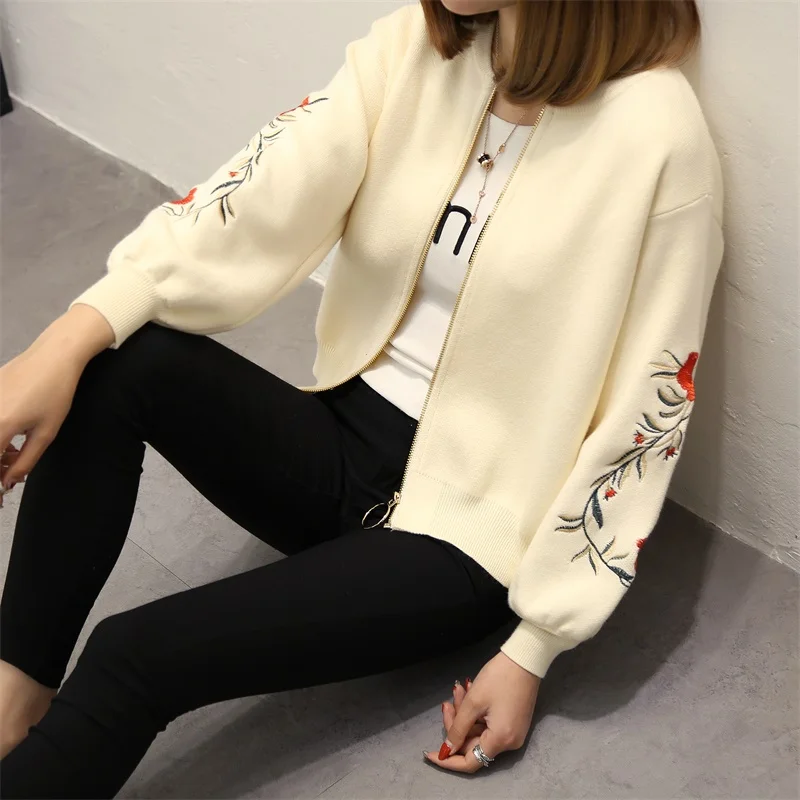 OHCLOTHING 2019 The new spring large size women embroidered sweater long sleeve zipper cardigan coat F1761
OHCLOTHING 2019 The new spring large size women embroidered sweater long sleeve zipper cardigan coat F1761