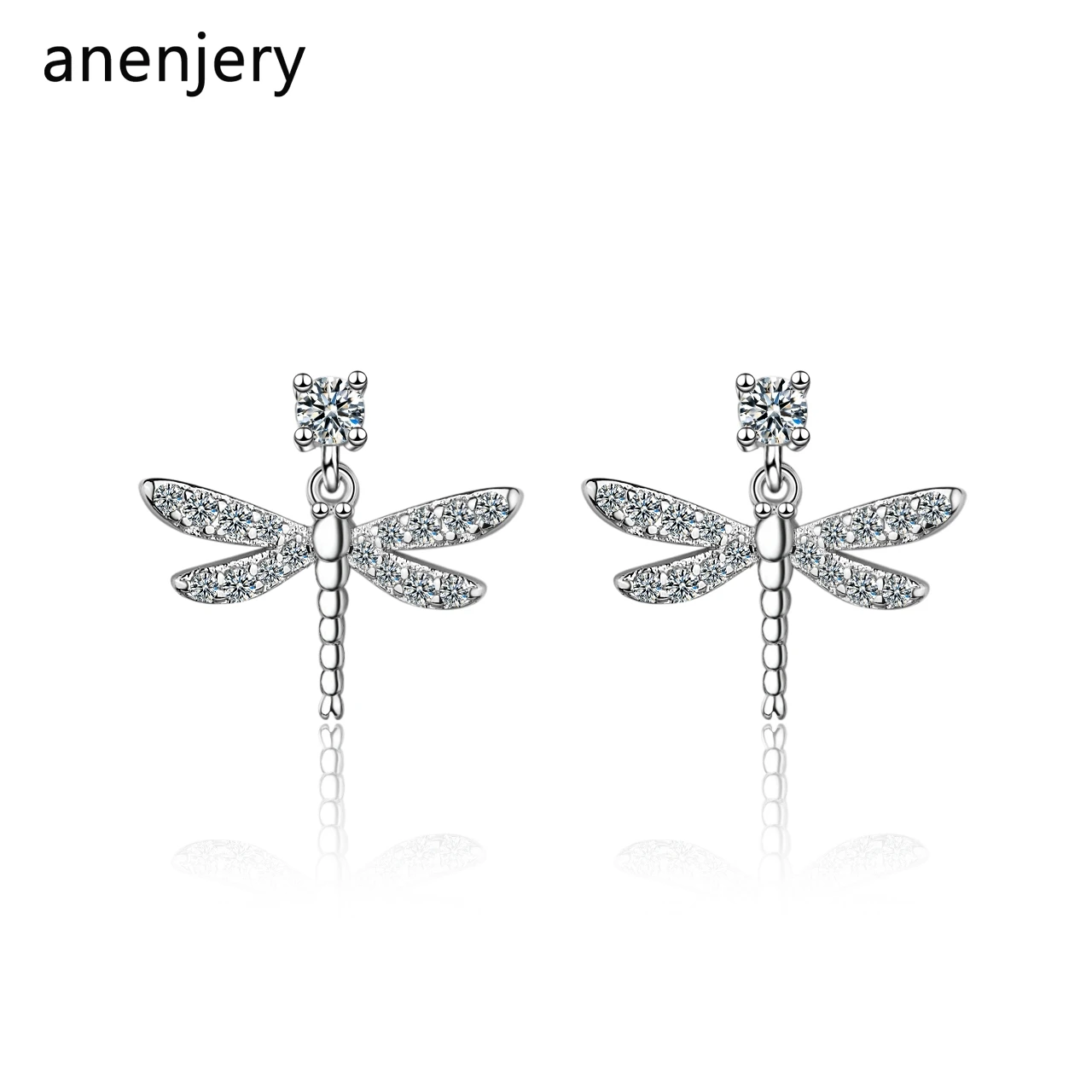 anenjery Simple Lovely 925 Sterling Silver Mosaic Zircon Dragonfly Earrings For Women brincos oorbellen S-E807
anenjery Simple Lovely 925 Sterling Silver Mosaic Zircon Dragonfly Earrings For Women brincos oorbellen S-E807