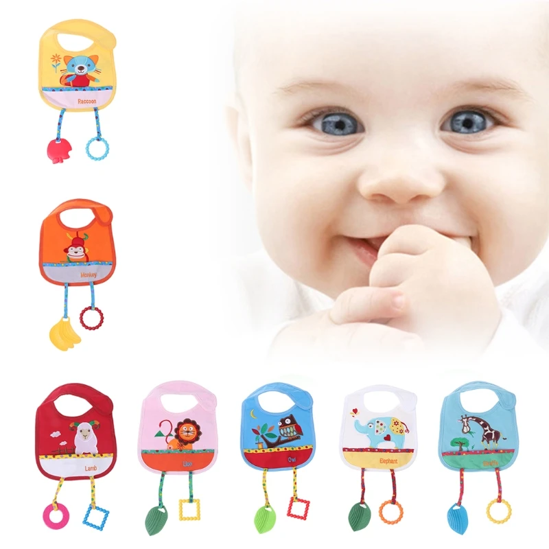 Baby Bibs with Silicone Teether Toy Cartoon Animal Style Cotton Burp Cloths Saliva Towel Bib&Burp Cloths Accessories
Baby Bibs with Silicone Teether Toy Cartoon Animal Style Cotton Burp Cloths Saliva Towel Bib&Burp Cloths Accessories