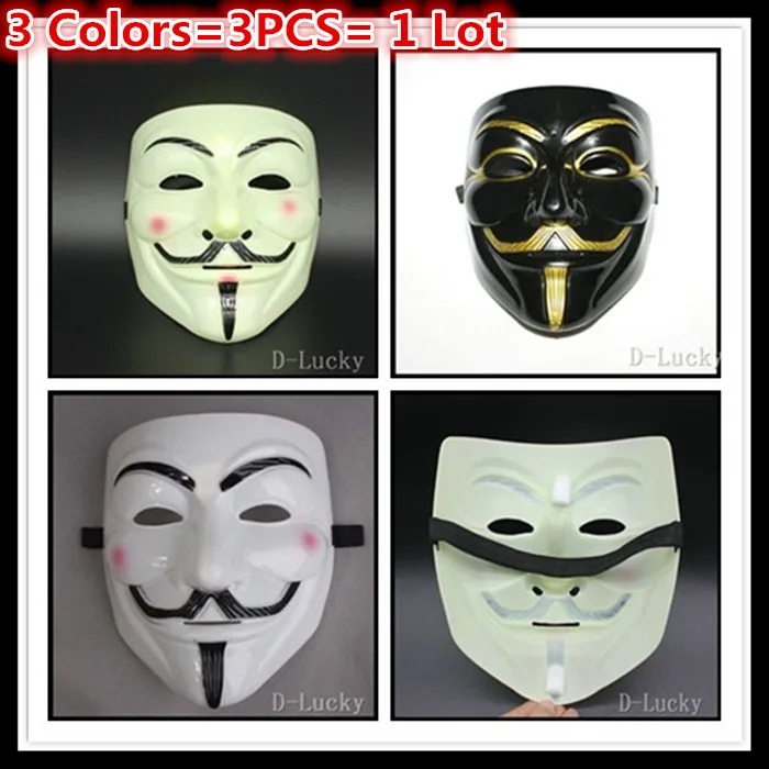 Party Cosplay 3 Colors Masque Halloween Mask V for Vendetta Mask Anonymous Face Cosplay Party Fancy Costume Masquerade Masks Toy
Party Cosplay 3 Colors Masque Halloween Mask V for Vendetta Mask Anonymous Face Cosplay Party Fancy Costume Masquerade Masks Toy