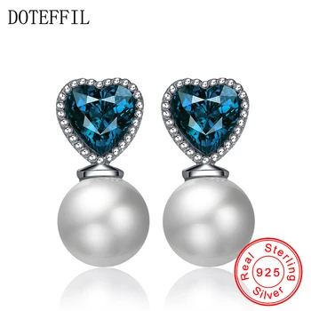 925 Sterling Silver Earring Round 8mm Pearl Heart 5.5*5.5mm Zircon Earrings For Woman Fashion Charm Jewelry
925 Sterling Silver Earring Round 8mm Pearl Heart 5.5*5.5mm Zircon Earrings For Woman Fashion Charm Jewelry