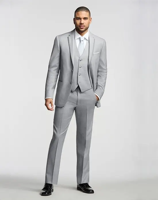 New Arrival Groom Tuxedo Light Grey Groomsmen Notch Lapel Wedding/Dinner Suits Best Man Bridegroom (Jacket+Pants+Tie+Vest)B403
New Arrival Groom Tuxedo Light Grey Groomsmen Notch Lapel Wedding/Dinner Suits Best Man Bridegroom (Jacket+Pants+Tie+Vest)B403