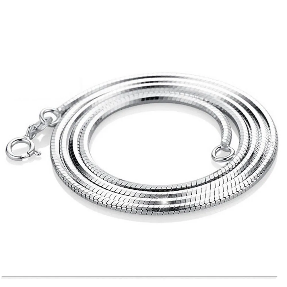 925 Sterling Silver Necklace for Women Silver Chain Necklace Snake Chain Necklace 18/16 inch
925 Sterling Silver Necklace for Women Silver Chain Necklace Snake Chain Necklace 18/16 inch