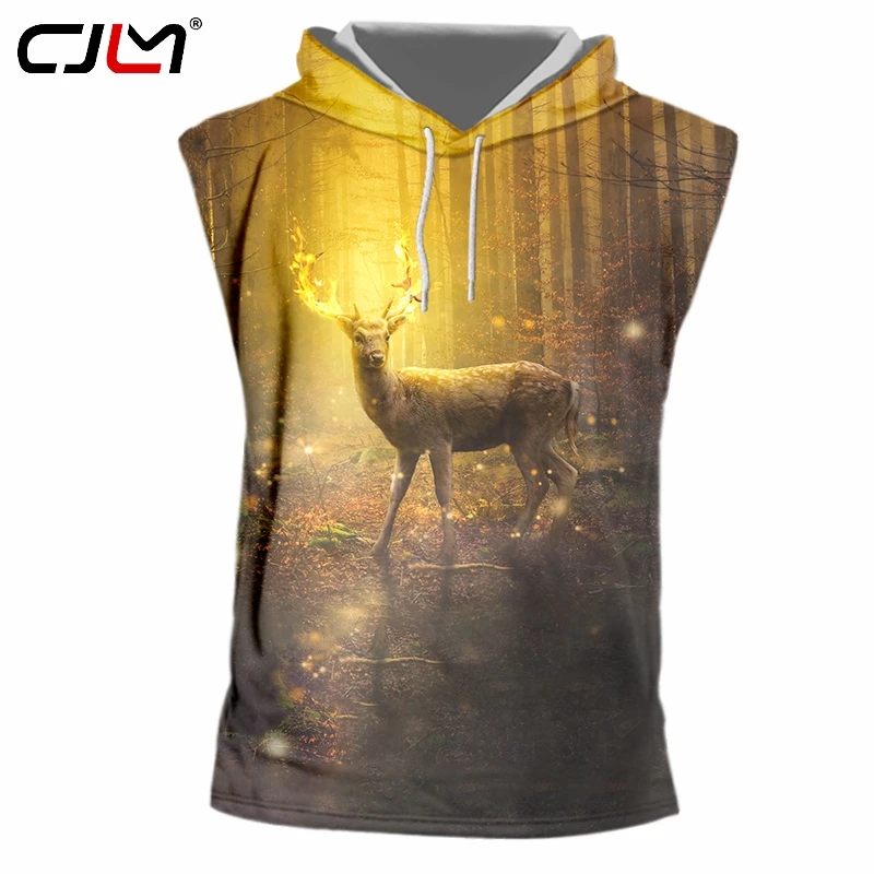 CJLM Men's Harajuku New Loose 3D Printed Funny Golden Deer Short Sleeve Hooded Tank Top Big Size 5XL
CJLM Men's Harajuku New Loose 3D Printed Funny Golden Deer Short Sleeve Hooded Tank Top Big Size 5XL