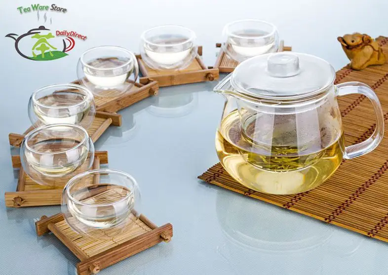 1x 7in1 Kung fu Coffee Tea Set -485ml Heat-Resisting Glass Water Tea Pot with infuser +6*30ml Small Tea Cups Mugs Set
1x 7in1 Kung fu Coffee Tea Set -485ml Heat-Resisting Glass Water Tea Pot with infuser +6*30ml Small Tea Cups Mugs Set
