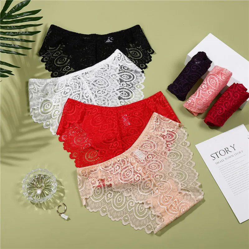 3Pcs/lot Sexy Floral Lace Panty Set For Women 6 Colors Transparent Panties Briefs Female Underwear Sets Trendy Ladies Lingerie
3Pcs/lot Sexy Floral Lace Panty Set For Women 6 Colors Transparent Panties Briefs Female Underwear Sets Trendy Ladies Lingerie