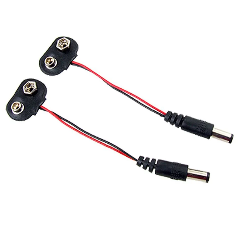 2Pcs 2.1x5.5mm Male DC Power Plug to 9V Battery Button Connector Cable LCC77
2Pcs 2.1x5.5mm Male DC Power Plug to 9V Battery Button Connector Cable LCC77
