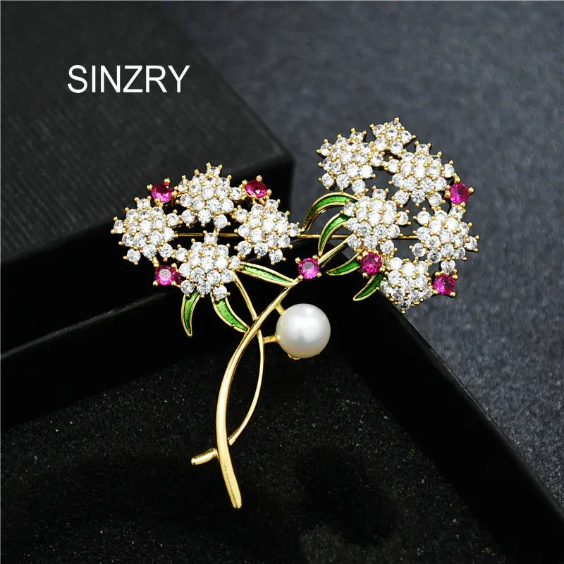 SINZRY handmade glaze cubic zircon freshwater pearl sweety flower elegant popular brooch pin lady scarves buckle
SINZRY handmade glaze cubic zircon freshwater pearl sweety flower elegant popular brooch pin lady scarves buckle