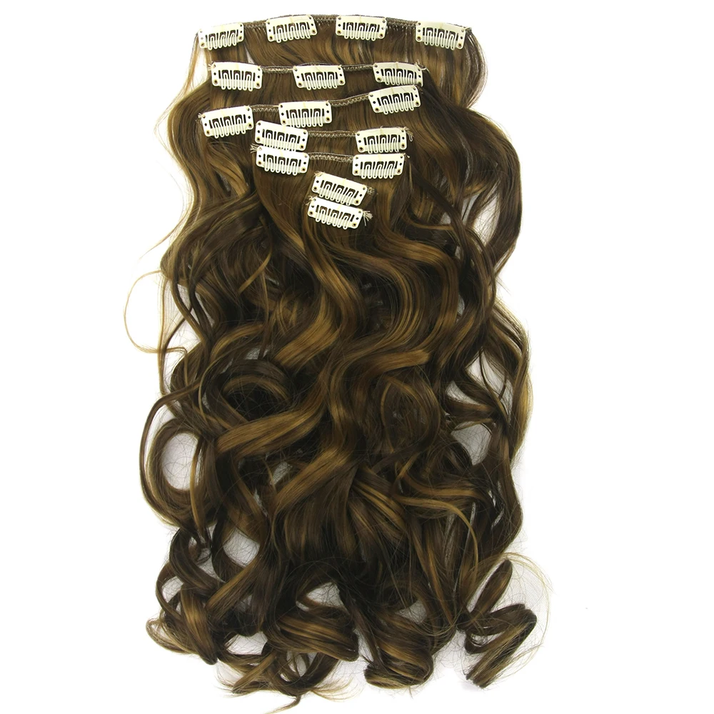 Soowee 7pcs/set 24'' Long Wavy Synthetic Hair Blonde Brown Clip In Hair Extension Full Head Hair Piece for Women
Soowee 7pcs/set 24'' Long Wavy Synthetic Hair Blonde Brown Clip In Hair Extension Full Head Hair Piece for Women