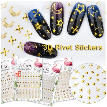 3D Metal Rivets Gold Hollow Stickers Hot Nail Sticker Strap Moon Stars Dot Design Decal For Nails Decoration Nail Art Manicure
3D Metal Rivets Gold Hollow Stickers Hot Nail Sticker Strap Moon Stars Dot Design Decal For Nails Decoration Nail Art Manicure